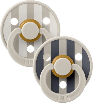BIBS – Studio Collection - Fopspeen - Rond – Sand Mix – Maat 2 – 2 Stuks Sand Mix / Beige