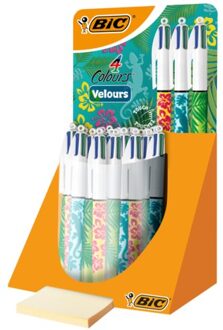 BIC Balpen bic 4kleuren velours ass