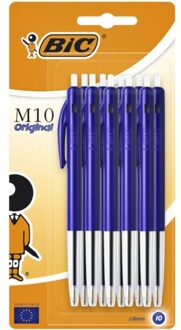 BIC Balpen Bic M10 blauw medium blister a 10st