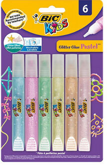 BIC Kids Glitterlijm Pastel, 6st.
