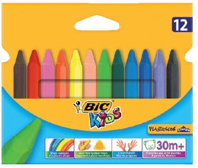 BIC Kleurkrijt Bic 857 plastidecor triangel ass etui a 12st