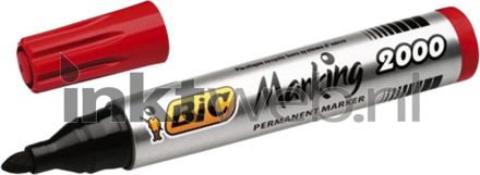 BIC permanent marker 2000-2300 rood, schrijfbreedte 1,7 mm, ronde punt