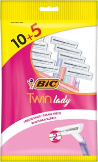 BIC Scheermesje Bic Twin Lady Wegwerp Scheermesje 15 st