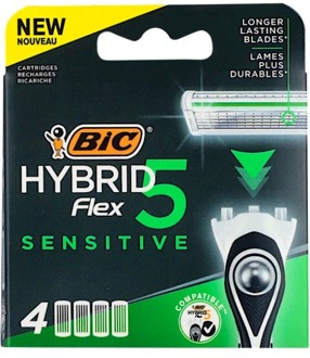 BIC Scheermesjes Bic Hybrid 5 Flex Sensitive Blades 4 st