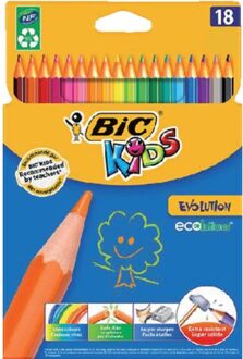 Bickids Kleurpotloden Bic Kids evolution ecolutions ass blister a 18st