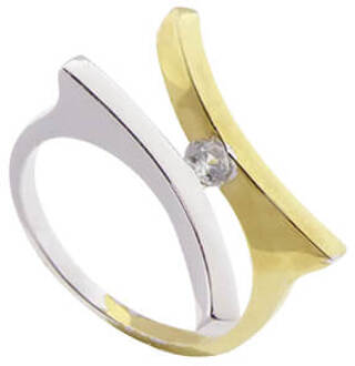 Bicolor gouden fantasie ring Geel Goud - One size