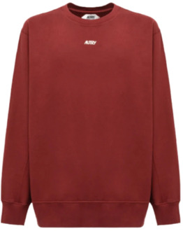 Bicolor Heren Sweatshirt - Maat: L, Kleur: Syrah Autry , Red , Heren - Xl,L,M,S