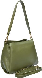 Bicolore Leren Tas Veelkleurig