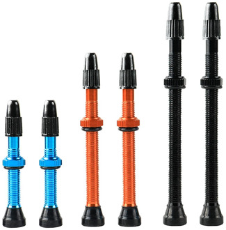 Bicycle 1Pair 40/60/80mm Presta Valve for Road MTB Bicycle Tubeless Tires Brass Core Alloy Stem Tubeless Sealant Compatible