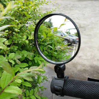 Bicycle Bike Mirrors Wide-angle Convex Mirror Cycling MTB Rearview Mirrors Silicone Handle Rearview Mirror