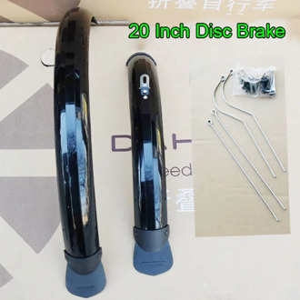 Bicycle Fender 2pcs Front Rear Mudguard 16 20 inch Double Bracing Adjustable Size Bike wings for Folding Bike Chrome plastic