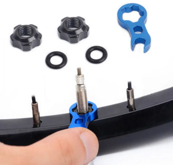 Bicycle French Valve Nut tool set Road Bike MTB Valve Fixed Nut Washer Tire Waterproof Valve Accessories