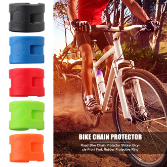 Bicycle Front Fork Rubber Protective Ring Frame Cover Guard Bicycle Riding Parts MTB Road Bike Chain Protector Stickers