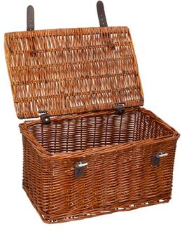 Bicycle Gear Rieten Fietsmand Voor - Rotan Fietsmand Stuur 30L - Bakkersmand 45 x 30 x 25 cm - Fietskrat Bruin