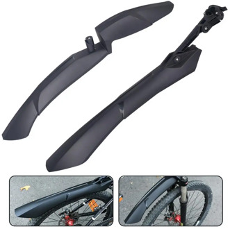 Bicycle Mudguard For MTB 24 26 27.5 29 inch Mud Wings Front/Rear Wheel Fenders Mount Extra Length Width Deep Groove