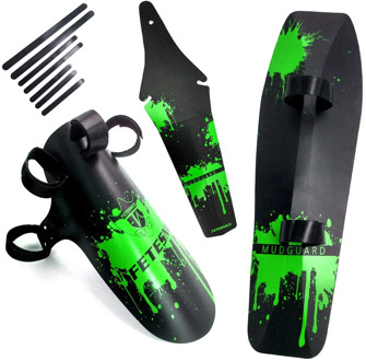 Bicycle Mudguard MTB Mountain Bike Road Bicycle Front Rear Mudguard Fender and Front Clip-on Bicycle Down Tube Fender Set