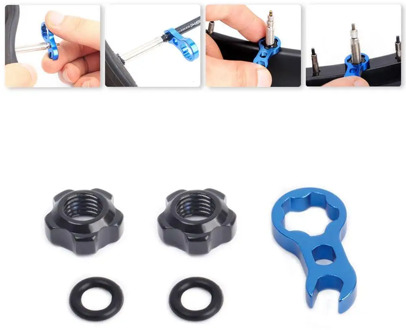 Bicycle Presta Valve Nut With tool set Road Bike MTB Valve Fixed Nut Washer France Tire Waterproof Protection Accessories