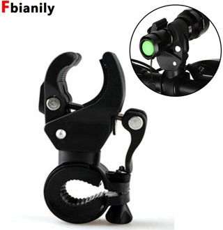 Bicycle Universal 90-degree Rotating Handlebar Mount LED Flashlight Holder Front Light Clip Clamp Lantern Bicycle Accessories