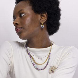 Bidain halsketting in 18k geelgoud Veelkleurig - One Size