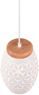 Bidar hanglamp, Ø 15 cm, mat wit, metaal wit mat