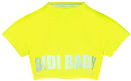 Bidi Badu Abdominis Crop Move T-shirt Dames-Neongeel - XL