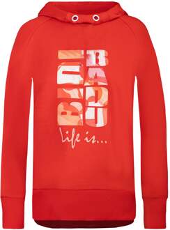 Bidi Badu Amna Lifestyle Sweater Met Capuchon Meisjes-Rood - 128,140,152,164