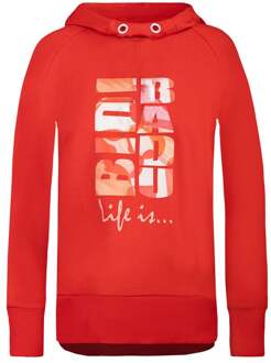 Bidi Badu Amna Lifestyle Sweater Met Capuchon Meisjes-Rood - 128