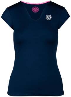 Bidi Badu Bella 2.0 Tech V-Neck T-shirt Dames donkerblauw - XS