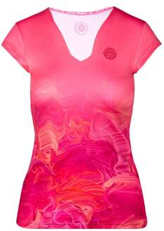 Bidi Badu Bella 2.0 Tech V-Neck T-shirt Dames-Pink,Veelkleurig - XS