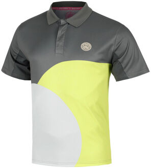Bidi Badu Bubble Polo Heren-Grijs,Citroengeel - M
