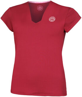 Bidi Badu Bubble V-Neck T-shirt Dames-Rood - XS,S,M