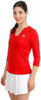 Bidi Badu Crew 2.0 V-Neck Longsleeve Dames-rood - XXL