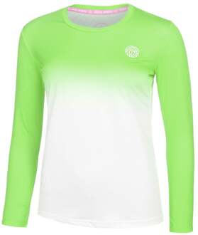 Bidi Badu Crew Gradiant Longsleeve Dames-Neongroen,Wit - XL