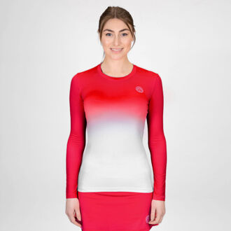 Bidi Badu Crew Gradiant Longsleeve Dames-Rood,Wit - XS