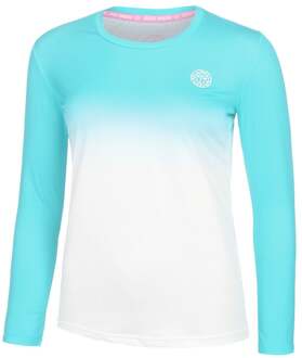 Bidi Badu Crew Gradiant Longsleeve Dames-Turkoois,Wit - M