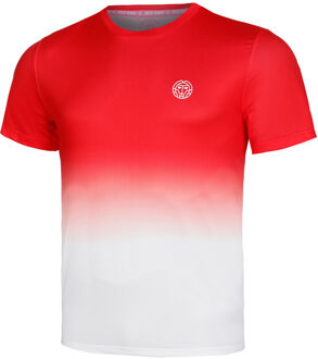 Bidi Badu Crew Gradiant T-shirt Heren-Rood,Wit - XS,S,M