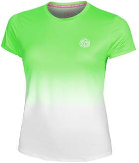 Bidi Badu Crew Gradiant T-shirt Meisjes-Neongroen,Wit - 164