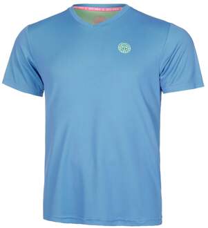 Bidi Badu Crew Inside Out V-Neck T-shirt Heren-Blauw,Neongroen - S