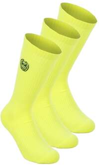 Bidi Badu Crew Performance Tennissokken Verpakking 3 stuks -neongeel - 43-46