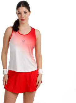 Bidi Badu Crew Racerback Tanktop Dames-rood, wit - S