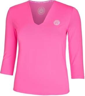 Bidi Badu Crew V-Neck Longsleeve Dames-Pink roze - S