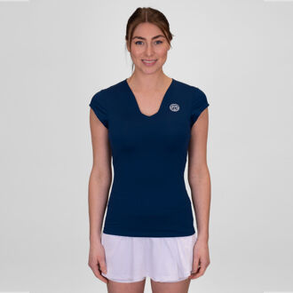 Bidi Badu Crew V-Neck T-shirt Dames-Donkerblauw - XS,S,M