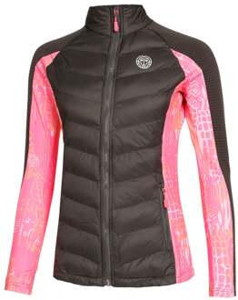 Bidi Badu Dania Tech Down Trainingsjack Dames-Grijs,Pink - XS