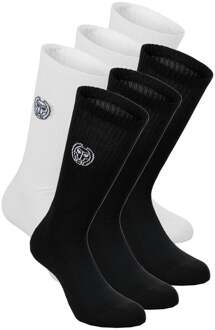 Bidi Badu Don Carlito XXL Crew Move Sportsokken Verpakking 6 Stuks-Zwart,Wit - 35-38,39-42,43-46