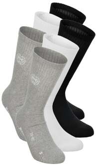 Bidi Badu Don Carlito XXL Crew Move Tennissokken-Grijs,Zwart - 35-38