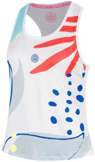 Bidi Badu Hey Laguna Racerback Tanktop Dames-wit, veelkleurig - XL