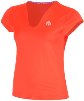 Bidi Badu Hey Laguna V-Neck T-shirt Dames-koraal - XS,S,M,L,XL