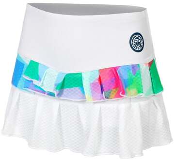 Bidi Badu Kaleido Pleated Rok Dames-Wit,Veelkleurig - XS
