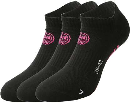 Bidi Badu Karli Tech No-Show Sportsokken Verpakking 3 Stuks-Zwart,Pink - 31-34,35-38,39-42,43-46,47-50
