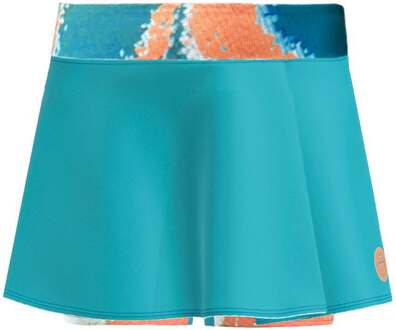 Bidi Badu Melbourne 2025 Printed Wavy Rok Meisjes-Petrolblauw,Oranje - 128,140,152,164